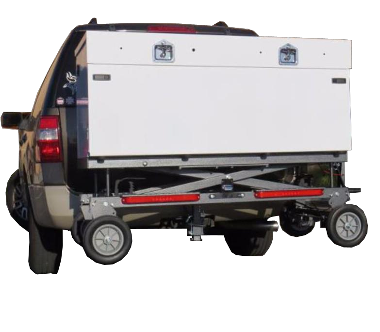 Transportable command and control unit mounted on a pickup truck
