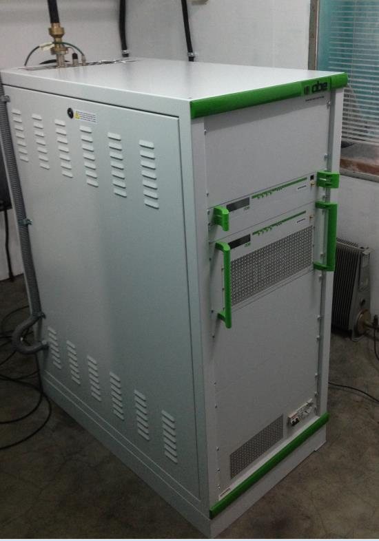 5kW analog TV transmitter cabinet installed on site