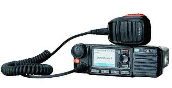 VHF digital mobile radio with handheld microphone